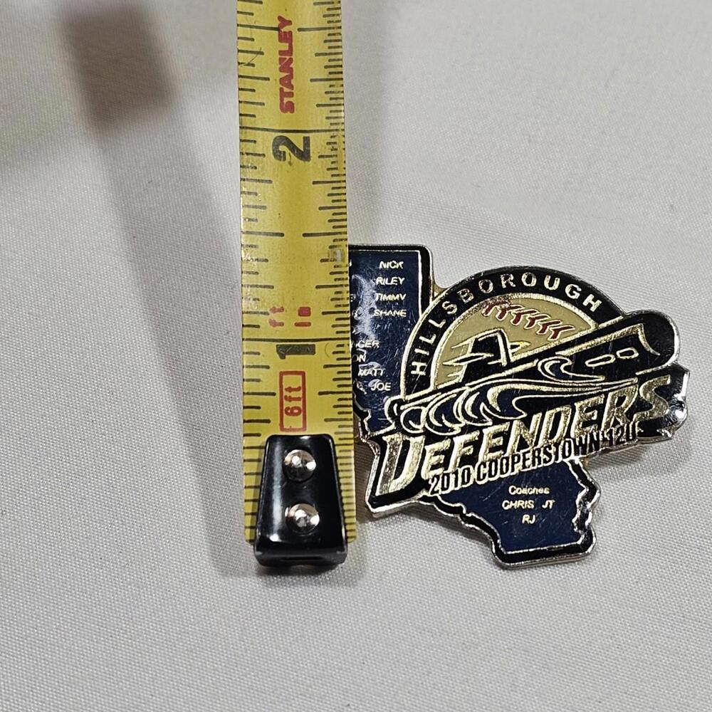Hillsborough Defenders Cooperstown 2010 Youth Baseball Tournament Trading Pin - Picture 2 of 3